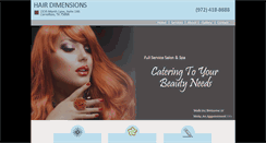 Desktop Screenshot of hairdimensions.net